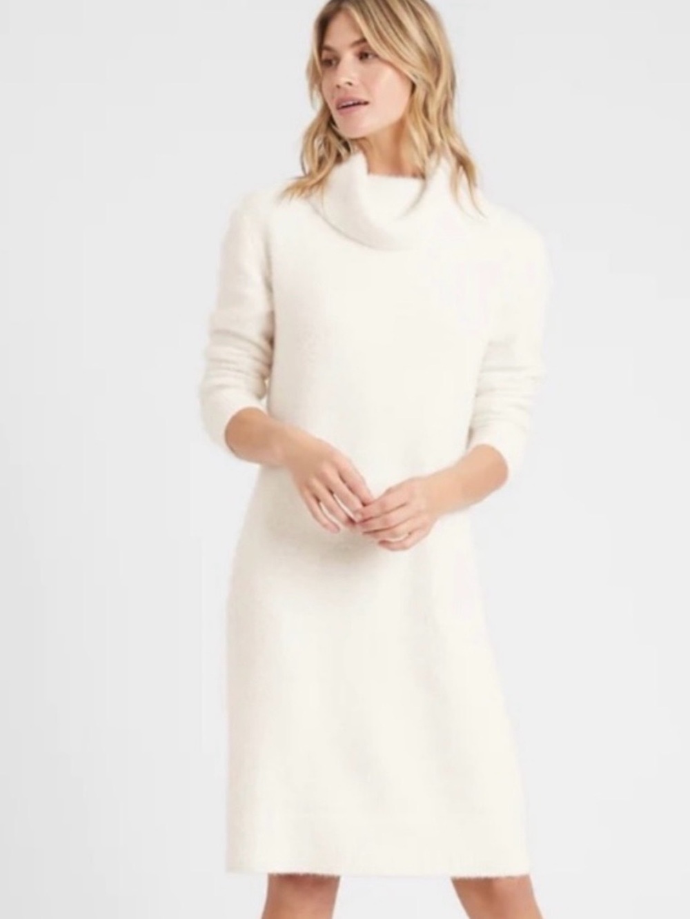 Banana Republic Cream Sweater Dress